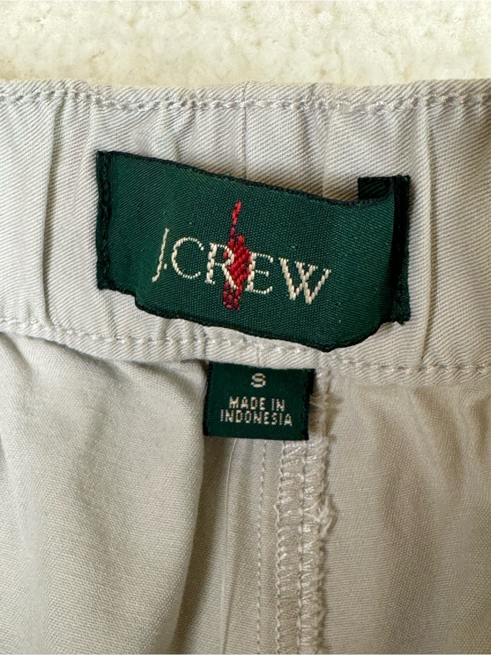 J. Crew Drawstring Pant in Stretch Cotton Blend Pants Stone Men's Small CK691 - Picture 6 of 11